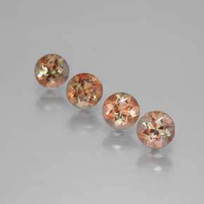 캐럿 천연 다색 홍주석 보석, 라운드 컷, VS