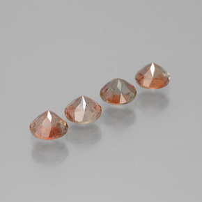 캐럿 천연 다색 홍주석 보석, 라운드 컷, VS