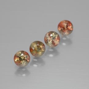 1.31캐럿 천연 다색 홍주석 보석, 라운드 컷, VS