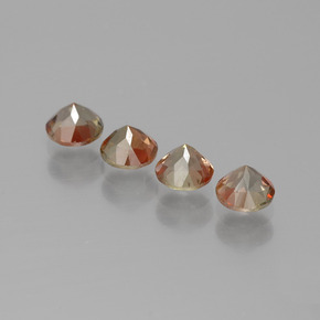 1.24캐럿 천연 멀티컬러 안달루사이트 보석, 라운드 컷, 4.11 mm, VS