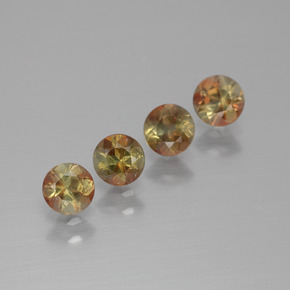 캐럿 천연 멀티컬러 안달루사이트 보석, 라운드 컷, 4.11 mm, VS