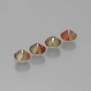 캐럿 천연 멀티컬러 안달루사이트 보석, 라운드 컷, 4.11 mm, VS