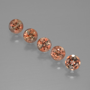 1.43캐럿 천연 멀티컬러 안달루사이트 보석, 라운드 컷, 4.11 mm, VS