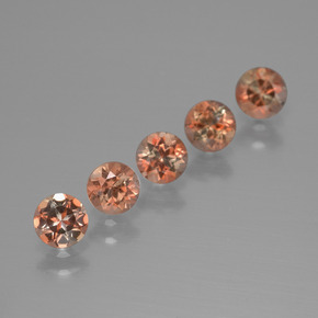 1.43캐럿 천연 멀티컬러 안달루사이트 보석, 라운드 컷, 4.11 mm, VS