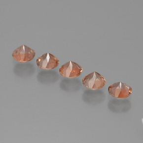 1.43캐럿 천연 멀티컬러 안달루사이트 보석, 라운드 컷, 4.11 mm, VS