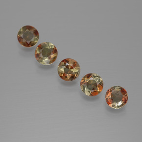 캐럿 천연 멀티컬러 안달루사이트 보석, 라운드 컷, 4.04 mm, VS
