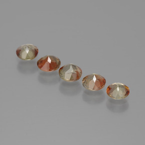 캐럿 천연 멀티컬러 안달루사이트 보석, 라운드 컷, 4.04 mm, VS