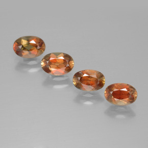 캐럿 천연 오렌지빛 브라운 안달루사이트 보석, 타원형 컷, 6.1×4.2 mm, VS