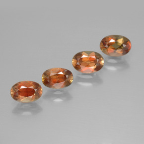 캐럿 천연 오렌지빛 브라운 안달루사이트 보석, 타원형 컷, 6.1×4.2 mm, VS