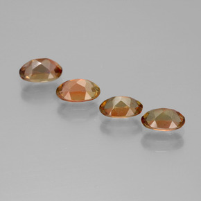 캐럿 천연 오렌지빛 브라운 안달루사이트 보석, 타원형 컷, 6.1×4.2 mm, VS