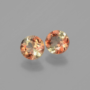 캐럿 천연 다색 홍주석 보석, 라운드 컷, VS