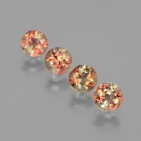 캐럿 천연 멀티컬러 안달루사이트 보석, 라운드 컷, 5.15 mm, VS