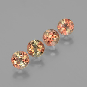 캐럿 천연 멀티컬러 안달루사이트 보석, 라운드 컷, 5.15 mm, VS