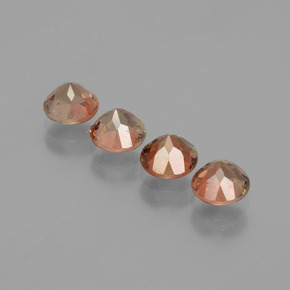 캐럿 천연 멀티컬러 안달루사이트 보석, 라운드 컷, 5.15 mm, VS