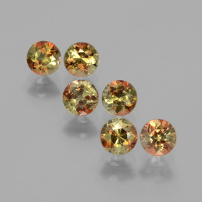 캐럿 천연 멀티컬러 안달루사이트 보석, 라운드 컷, 4.06 mm, VS