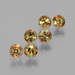 캐럿 천연 멀티컬러 안달루사이트 보석, 라운드 컷, 4.06 mm, VS