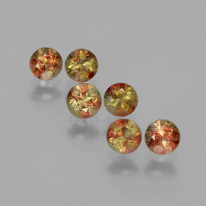 캐럿 천연 멀티컬러 안달루사이트 보석, 라운드 컷, 4.04 mm, VS