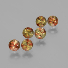 캐럿 천연 멀티컬러 안달루사이트 보석, 라운드 컷, 4.04 mm, VS