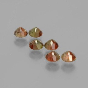 캐럿 천연 멀티컬러 안달루사이트 보석, 라운드 컷, 4.04 mm, VS