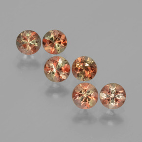 1.75캐럿 천연 멀티컬러 안달루사이트 보석, 라운드 컷, 4.10 mm, VS