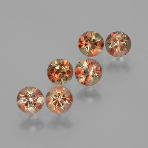1.75캐럿 천연 멀티컬러 안달루사이트 보석, 라운드 컷, 4.10 mm, VS