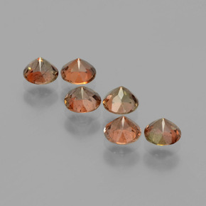 1.75캐럿 천연 멀티컬러 안달루사이트 보석, 라운드 컷, 4.10 mm, VS