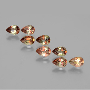 캐럿 천연 다색 홍주석 보석, 배 모양, VS