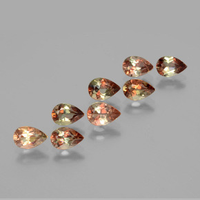 캐럿 천연 다색 홍주석 보석, 배 모양, VS