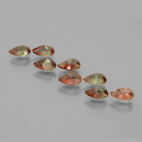 캐럿 천연 다색 홍주석 보석, 배 모양, VS