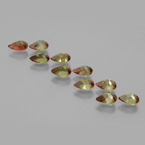 캐럿 천연 멀티컬러 안달루사이트 보석, 배 모양, 6×4 mm, VS