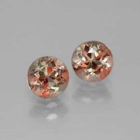 캐럿 천연 다색 홍주석 보석, 라운드 컷, VS