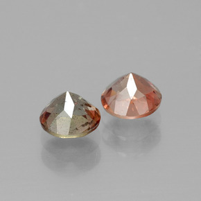 캐럿 천연 다색 홍주석 보석, 라운드 컷, VS