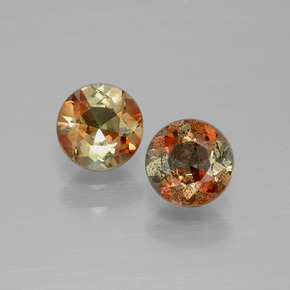 캐럿 천연 멀티컬러 안달루사이트 보석, 라운드 컷, 5.18 mm, VS