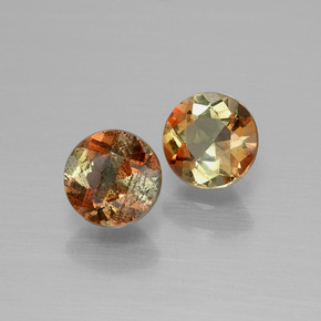캐럿 천연 멀티컬러 안달루사이트 보석, 라운드 컷, 5.18 mm, VS