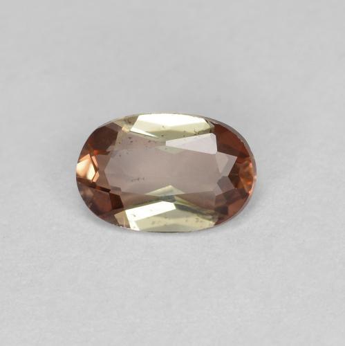 0.42캐럿 천연 멀티컬러 안달루사이트, 타원형 컷, 5.9×3.9 mm, VS
