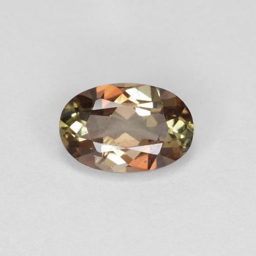 0.44캐럿 천연 멀티컬러 안달루사이트, 타원형 컷, 5.9×4 mm, VS-SI