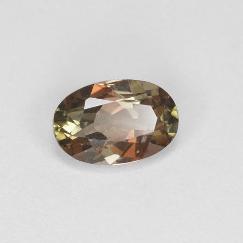 0.44캐럿 천연 멀티컬러 안달루사이트, 타원형 컷, 5.9×4 mm, VS-SI