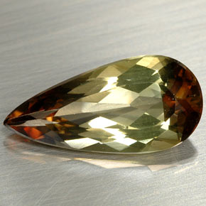 2.93캐럿 천연 멀티컬러 안달루사이트, 배 모양, 14.9×7.2 mm, VS