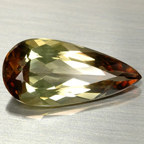 2.93캐럿 천연 멀티컬러 안달루사이트, 배 모양, 14.9×7.2 mm, VS