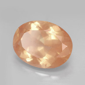 7.92캐럿 천연 허니 오렌지 안데신 라브라도라이트, 타원형 컷, 15.5×12 mm, VVS-VS