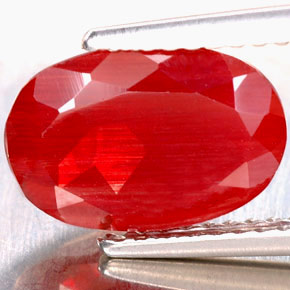 2.34캐럿 천연 레드 안데신 라브라도라이트, 타원형 컷, 11×7.6 mm, VVS-VS