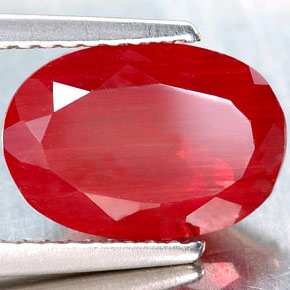 2.34캐럿 천연 레드 안데신 라브라도라이트, 타원형 컷, 11×7.6 mm, VVS-VS