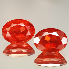 캐럿 천연 빨간색 안데신 래브라도라이트 보석, 타원형 컷, VVS
