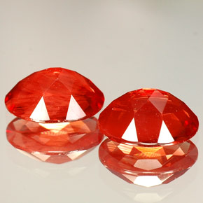 캐럿 천연 빨간색 안데신 래브라도라이트 보석, 타원형 컷, VVS
