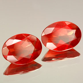 캐럿 천연 빨간색 안데신 래브라도라이트 보석, 타원형 컷, VVS