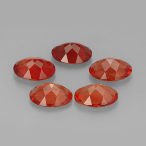 캐럿 천연 빨간색 안데신 래브라도라이트 보석, 타원형 컷, VVS