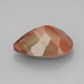 5.31캐럿 천연 녹색 빨강 안데신 래브라도라이트, 배 모양, VVS