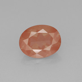 1.81캐럿 천연 허니 레드 안데신 라브라도라이트, 타원형 컷, 9.4×7.4 mm, VVS