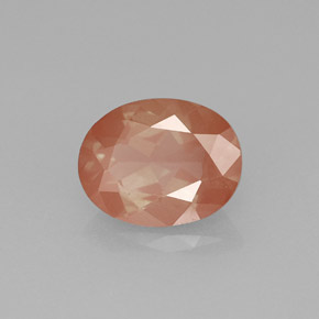 1.81캐럿 천연 허니 레드 안데신 라브라도라이트, 타원형 컷, 9.4×7.4 mm, VVS