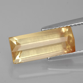 3.90캐럿 천연 샴페인 안데신 라브라도라이트, 바게트, 13.9×6 mm, VS